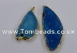 NGP3845 25*65mm - 35*70mm freeform agate gemstone pendants
