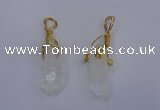 NGP4042 8*22mm - 12*28mm nuggets druzy quartz gemstone pendants