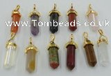 NGP5047 8*30mm sticks mixed gemstone pendants wholesale