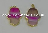 NGP6256 22*40mm - 25*45mm hamsahand agate gemstone pendants