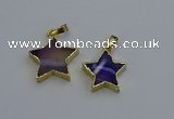 NGP6268 20mm star agate gemstone pendants wholesale