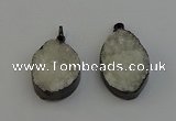 NGP6394 25*30mm - 35*40mm freeform druzy agate gemstone pendants