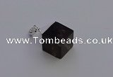 NGP6788 15*22mm cube smoky quartz pendants wholesale
