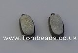 NGP6917 10*22mm - 12*25mm freeform plated druzy quartz pendants