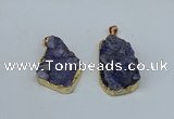 NGP8617 25*30mm - 28*40mm freeform druzy agate pendants wholesale