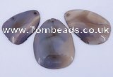 NGP864 5PCS 30-45mm*50-65mm freeform agate gemstone pendants