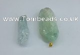 NGP8884 16*38mm - 25*60mm sticks crackle quartz pendants wholesale