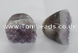 NGR28 35*40mm - 40*45mm freeform druzy amethyst gemstone rings