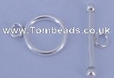 SSC03 5pcs 10mm donut 925 sterling silver toggle clasps
