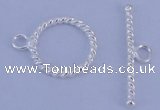 SSC21 5pcs 14.5mm donut 925 sterling silver toggle clasps
