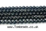 CAE322 15.5 inches 8mm round astrophyllite gemstone beads