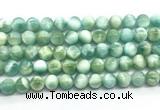 CAS322 15.5 inches 10mm round peacock angelite gemstone beads