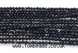 CON120 15.5 inches 2mm faceted round black onyx gemstone beads