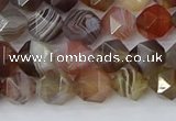 CAA1007 15.5 inches 6mm faceted nuggets botswana agate beads