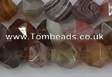 CAA1008 15.5 inches 8mm faceted nuggets botswana agate beads