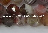 CAA1009 15.5 inches 10mm faceted nuggets botswana agate beads