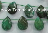 CAA102 15.5 inches 12*16mm briolette grass agate gemstone beads