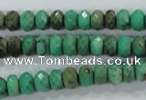 CAA103 15.5 inches 5*8mm faceted rondelle grass agate gemstone beads