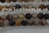 CAA1035 15.5 inches 4mm round dragon veins agate beads wholesale