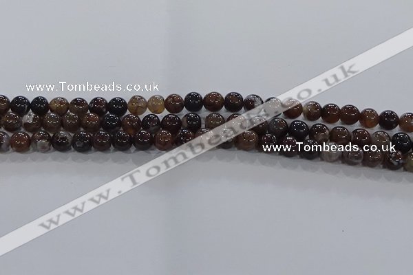 CAA1036 15.5 inches 6mm round dragon veins agate beads wholesale