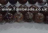 CAA1037 15.5 inches 8mm round dragon veins agate beads wholesale