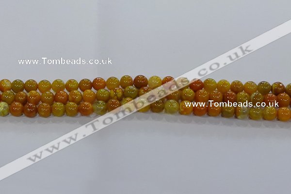 CAA1041 15.5 inches 6mm round dragon veins agate beads wholesale