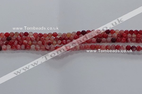 CAA1050 15.5 inches 4mm round dragon veins agate beads wholesale