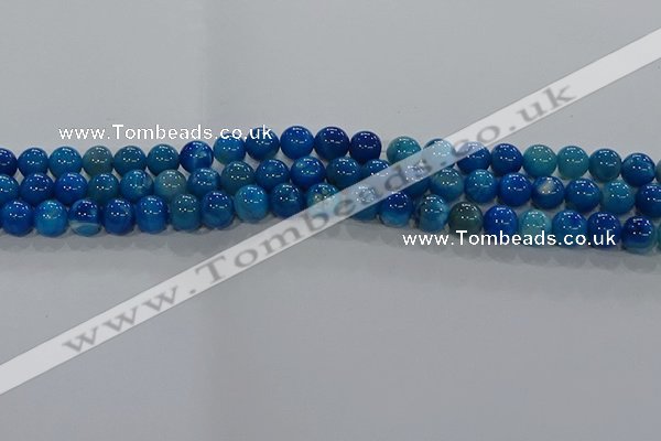 CAA1057 15.5 inches 8mm round dragon veins agate beads wholesale