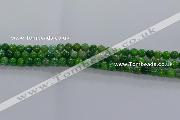 CAA1066 15.5 inches 6mm round dragon veins agate beads wholesale