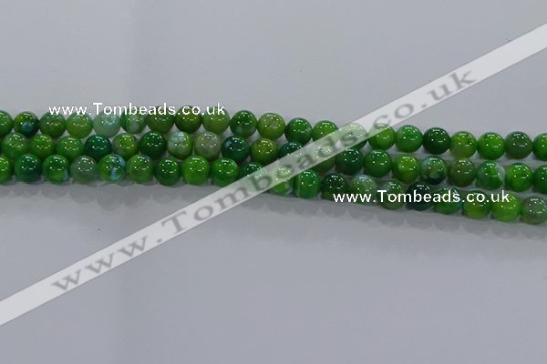 CAA1067 15.5 inches 8mm round dragon veins agate beads wholesale