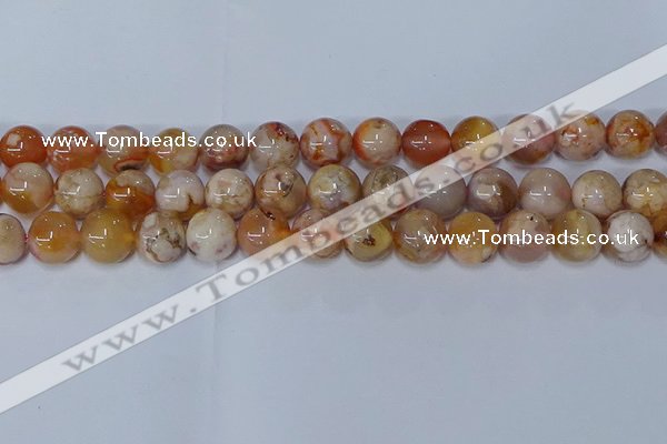 CAA1074 15.5 inches 12mm round sakura agate gemstone beads