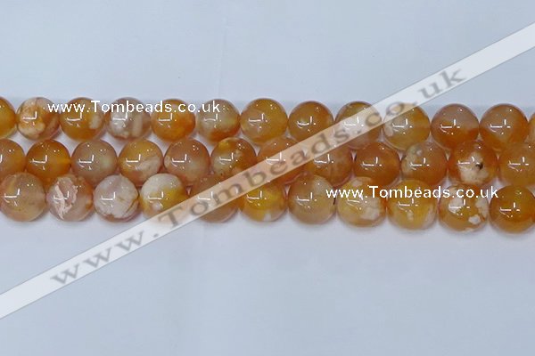 CAA1075 15.5 inches 14mm round sakura agate gemstone beads