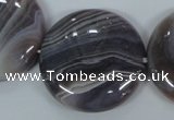 CAA109 15.5 inches 40mm coin botswana agate gemstone beads