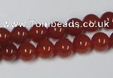 CAA111 15.5 inches 8mm round red agate gemstone beads wholesale