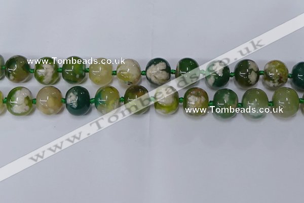 CAA1110 15.5 inches 15*18mm rondelle sakura agate gemstone beads