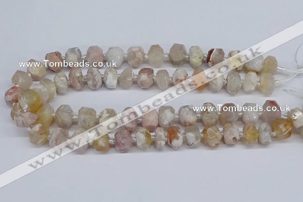 CAA1115 15.5 inches 10*14mm - 12*16mm faceted nuggets sakura agate beads