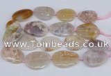 CAA1124 15.5 inches 25*35mm - 30*40mm freeform sakura agate beads