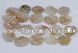 CAA1127 15.5 inches 25*35mm - 35*45mm freeform sakura agate beads