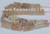 CAA1131 15.5 inches 30*40mm rectangle sakura agate gemstone beads