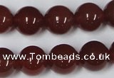 CAA114 15.5 inches 14mm round red agate gemstone beads wholesale