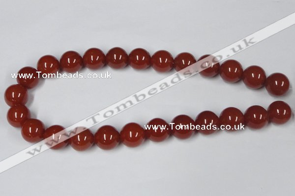 CAA115 15.5 inches 16mm round red agate gemstone beads wholesale