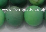 CAA1156 15.5 inches 16mm round matte grass agate beads wholesale