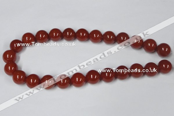 CAA116 15.5 inches 18mm round red agate gemstone beads wholesale