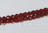 CAA117 15.5 inches 4mm faceted round red agate gemstone beads