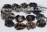 CAA1176 15.5 inches 25*35mm - 35*45mm freeform sakura agate beads