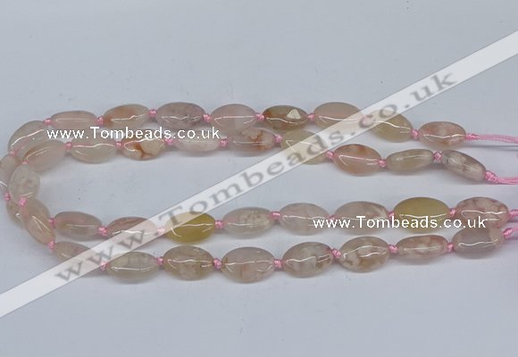 CAA1180 15.5 inches 12*20mm oval sakura agate gemstone beads