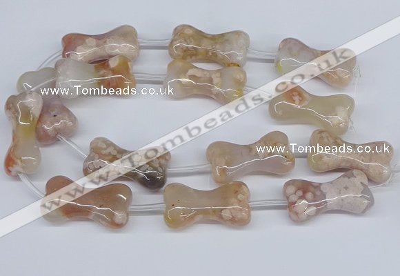 CAA1192 15.5 inches 22*40mm - 25*45mm bone sakura agate beads