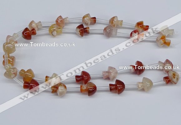 CAA1193 15.5 inches 15*16mm mushroom sakura agate gemstone beads