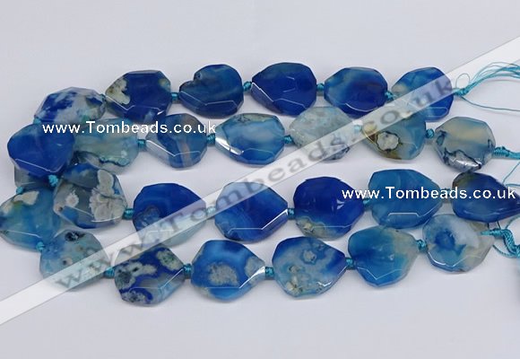 CAA1198 15.5 inches 22*25mm - 28*30mm faceted freeform sakura agate beads