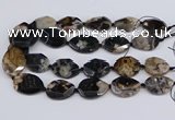 CAA1199 15.5 inches 20*25mm - 25*35mm faceted freeform sakura agate beads